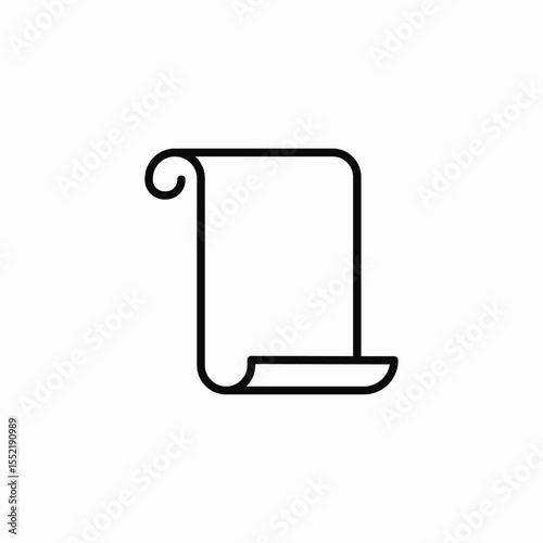 long paper icon sign vector