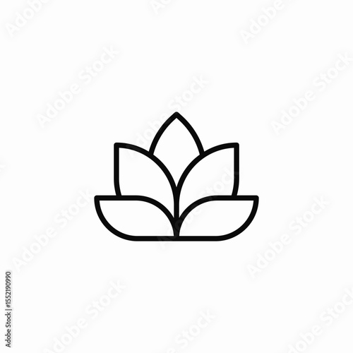 lotus flower icon sign vector