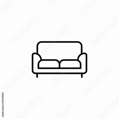 sofa seat icon sign vector