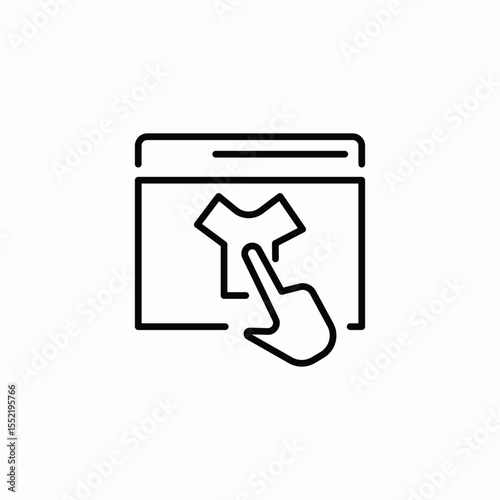 clothes tab navigation icon sign vector