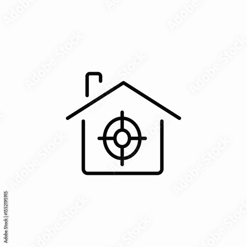 housing target icon sign vector