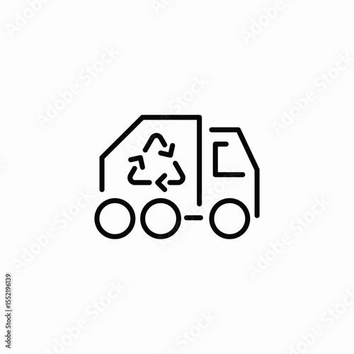 recycle van icon sign vector