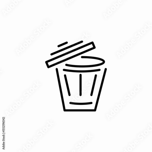 waste can icon sign vector