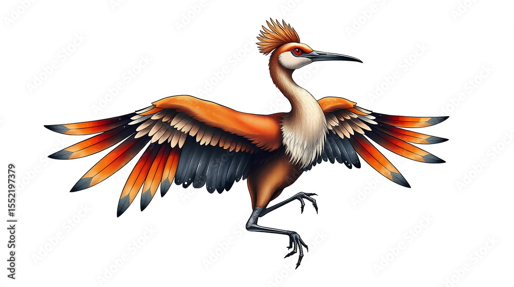Obraz premium Photo of bird with a long neck isolated on transparent background
