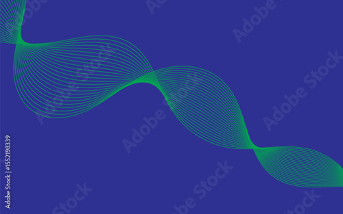 Abstract blue wave design with flowing lines and digital texture