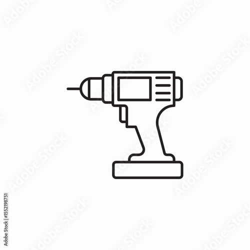 drill tool icon sign vector