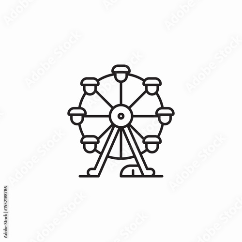 ferris wheel icon sign vector