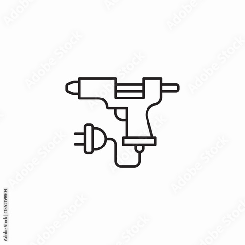 glue pistol icon sign vector