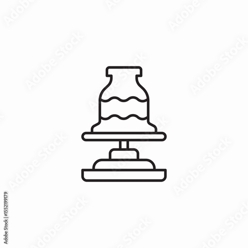 pottery vase icon sign vector