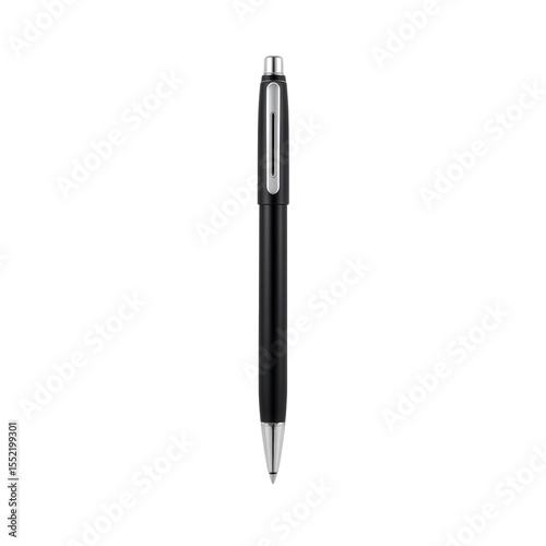 Elegant Black Pen Isolated on White Background Showcasing Modern Design and Professional Appeal for Writing