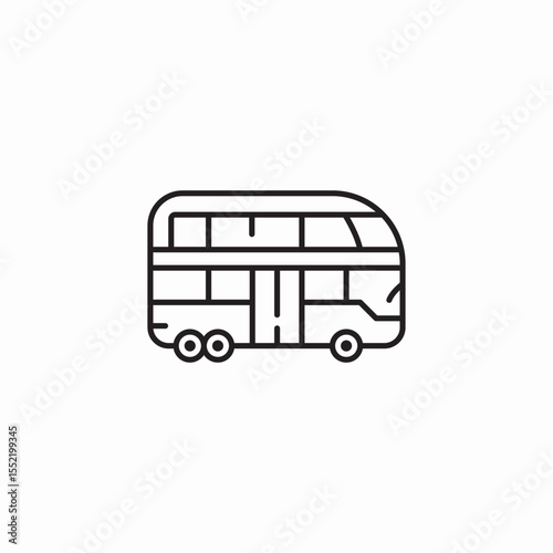 shuttle bus icon sign vector