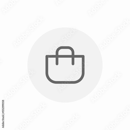 shopping bag store icon sign vector