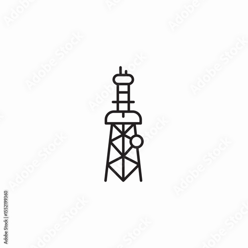 signal tower icon sign vector