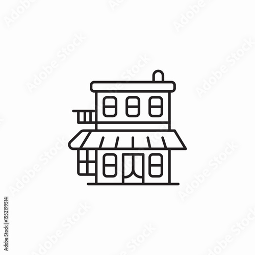 town house icon sign vector