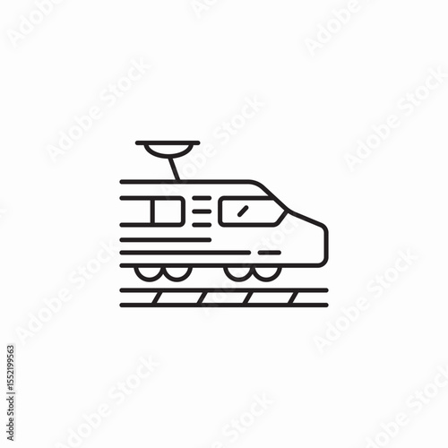 tram vehicle icon sign vector