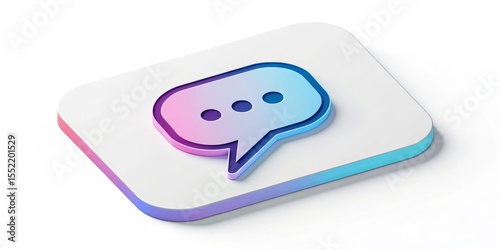 3D Gradient Chat Bubble Ico...