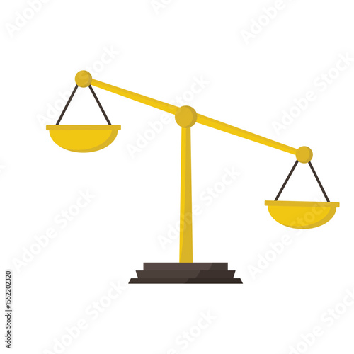 Scales vector in white background