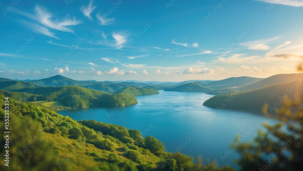 Obraz premium A vibrant and scenic landscape view of nature reserve