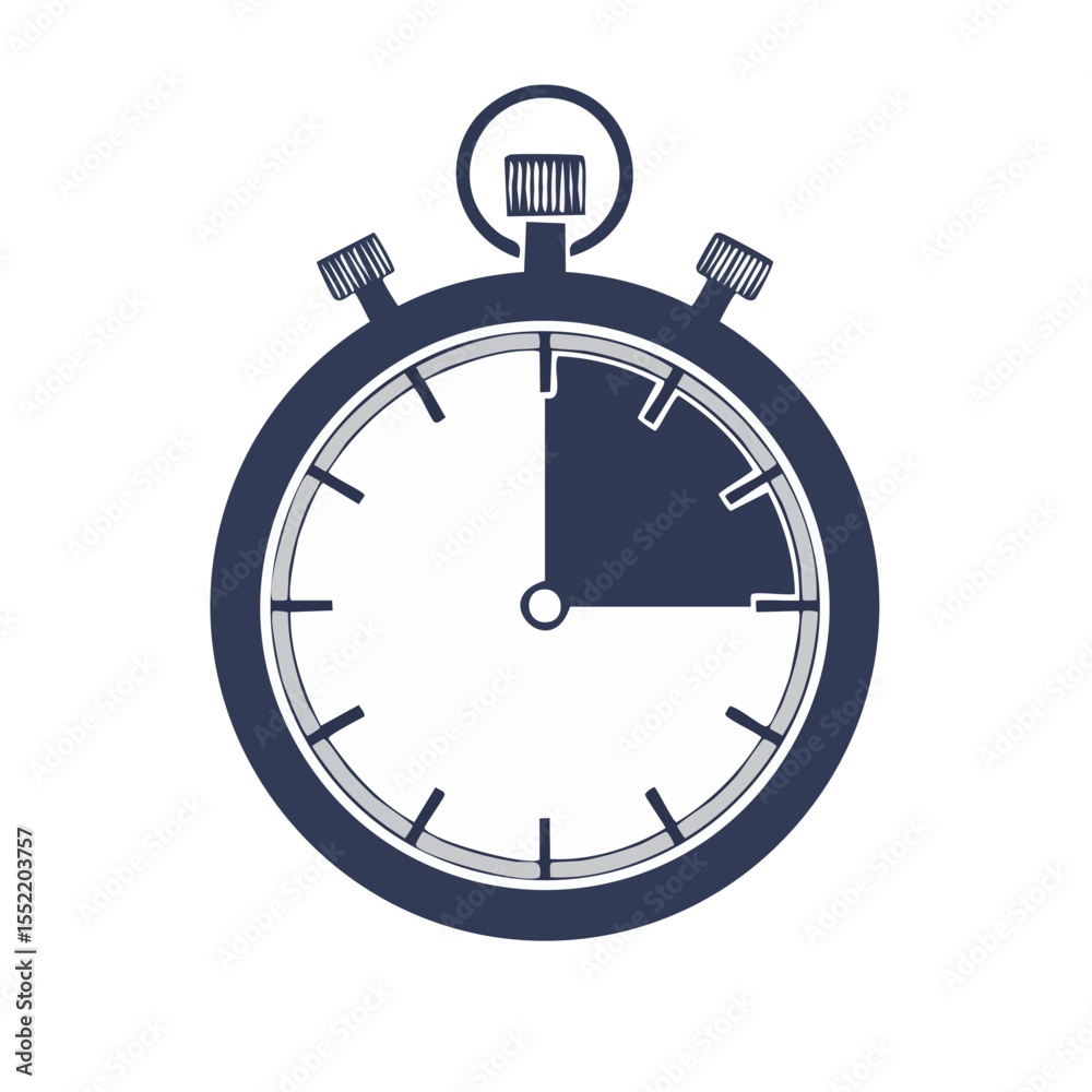 Stopwatch graphic symbol showing time management deadline and productivity illustration for projects and presentations Stopwatch graphic symbol showing time management deadline and productivity illustration for projects and presentations