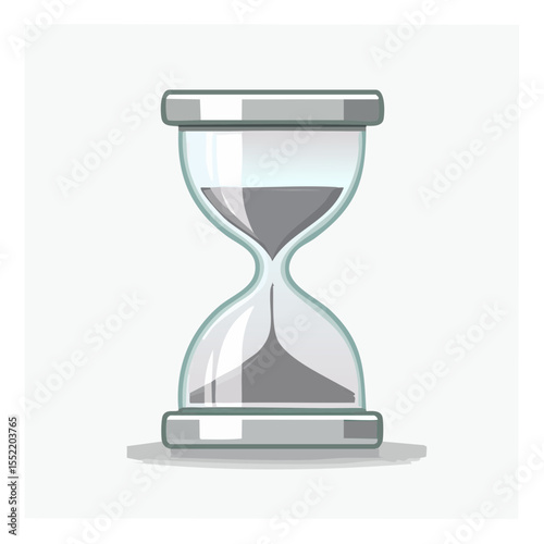 Illustration of a sand clock symbolizing time passing time management and deadlines with falling sand