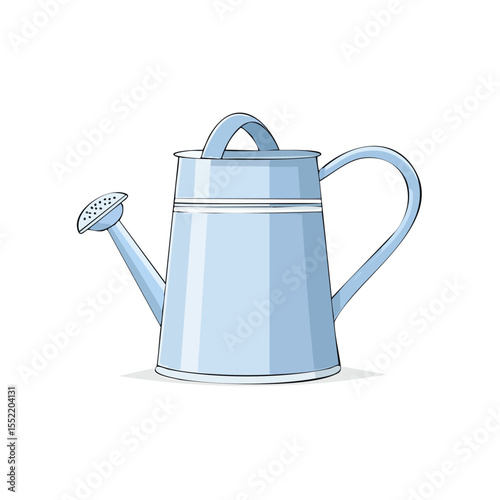Cartoon Watering Can Illustration for Gardening Tools and Yard Maintenance Icon Set