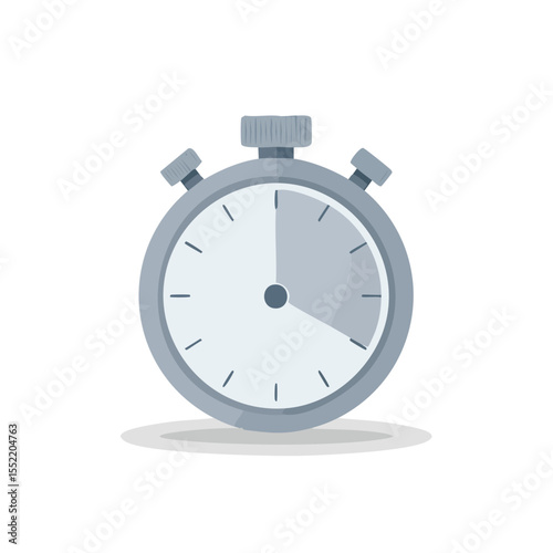 Stopwatch Illustration Showing Time Elapsed Halfway Through Time Tracking and Countdown