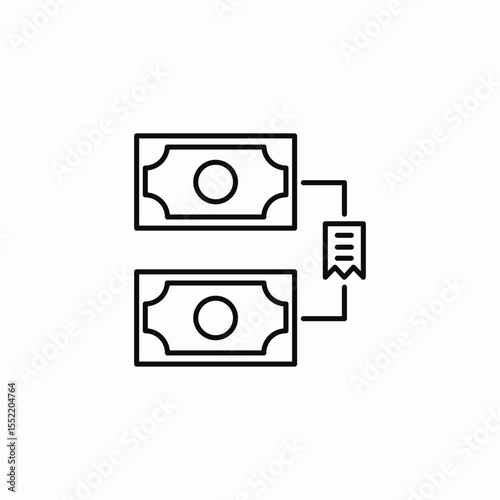 cash receipt icon sign vector