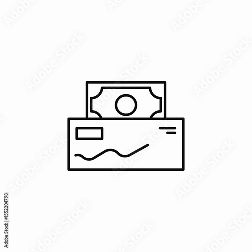 cheque transfer icon sign vector