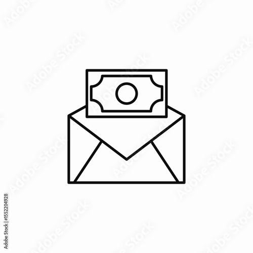 email cash icon sign vector