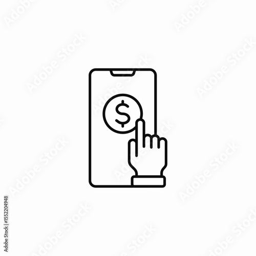 finances smartwatch icon sign vector