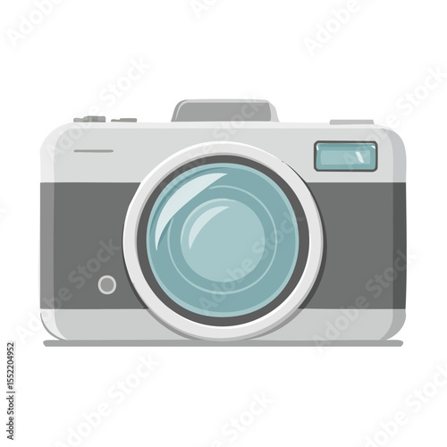Illustration of a Camera Photography Tool for Memories. A Stylish and Simple Vector Design of a Camera Lens on a Black Backdrop
