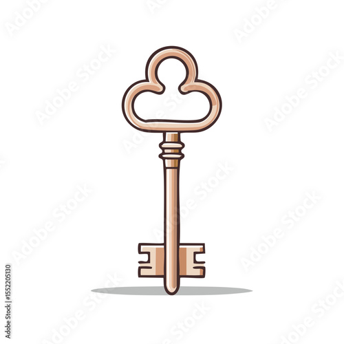 Antique Gold Key Illustration on Black Background Lock and Security Concepts Mystery and Secrets Unlocking Success or Discovering Opportunity