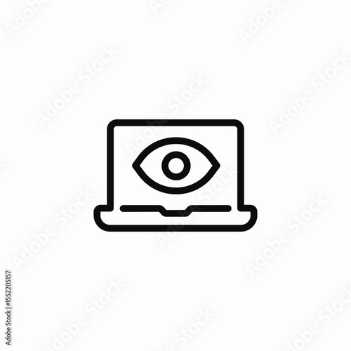 laptop content view icon sign vector