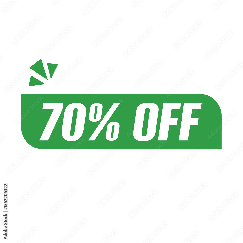 Eco-Friendly 70% Off, Green Voucher Badge, Product Label png Eco-Friendly 70% Off, Green Voucher Badge, Product Label png