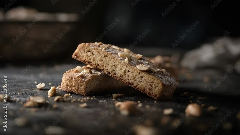 A pair of slices of bread resting on a flat surface