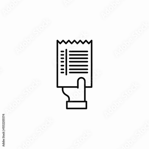 receipt list paper icon sign vector