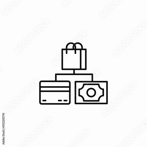 shopping payment icon sign vector