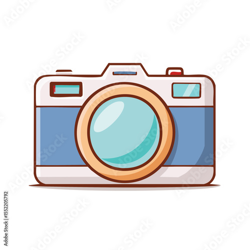 Cartoon Camera Illustration, Photo Equipment, Photography, Memories, Picture Taking