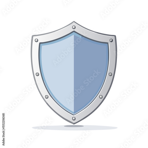 Isolated Cartoon Shield Symbolizing Protection Safety Security Guarding Defense