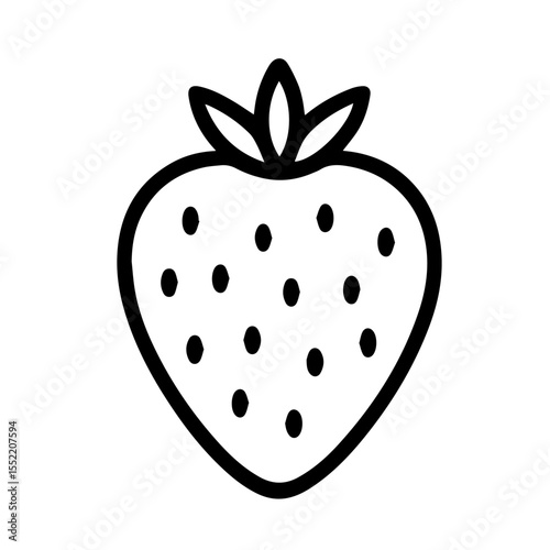 line icon strawberry on white background
Vector icon on the theme of fruits and vegetables movement