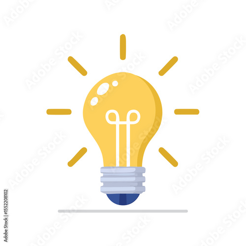 Illuminated light bulb radiating energy on a black background symbolizing idea generation and creative innovation process