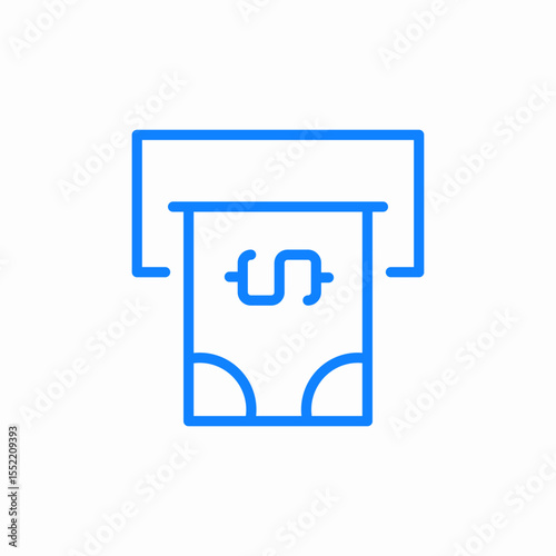 cash insert icon sign vector
