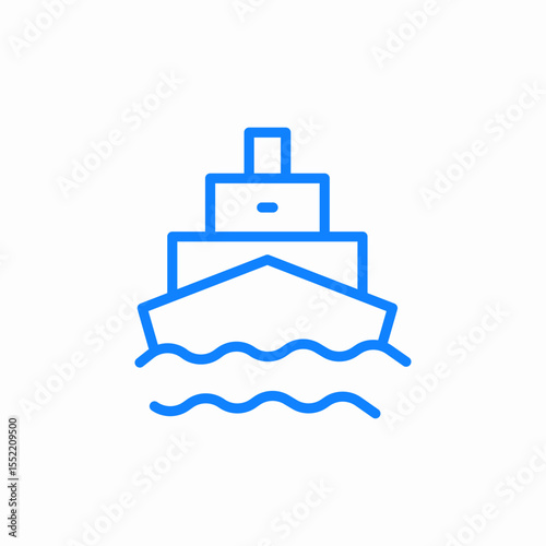 cruise ship icon sign vector