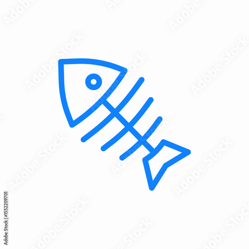 fish bones icon sign vector