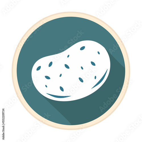 Potato icon in simple design illustration vector food graphic veggie ingredient organic healthy isolated cooking fresh delicious nutrition diet
