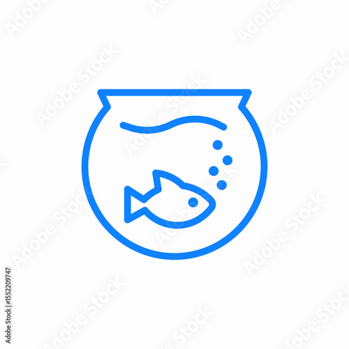 fish bowl icon sign vector