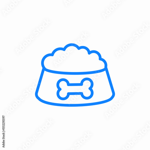 pet food bowl icon sign vector