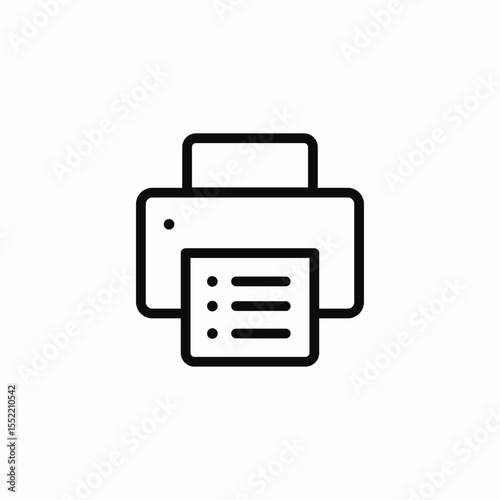 printer paper icon sign vector