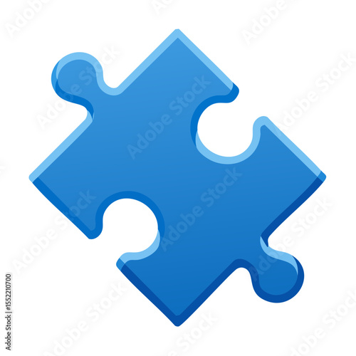 Blue Puzzle Piece on Black Backdrop Shows Concepts of Connection and Problem Solving