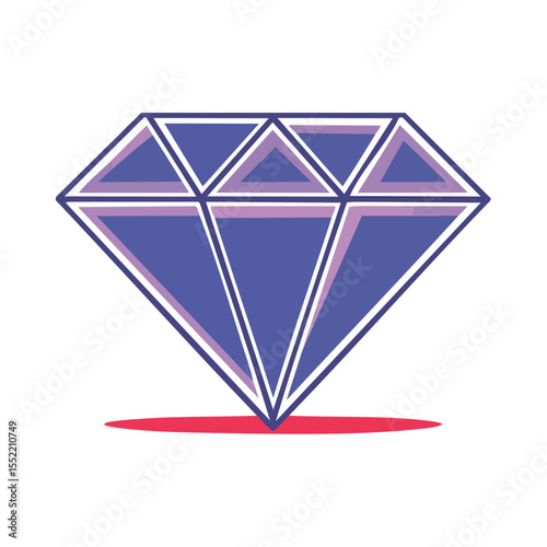 Shining Diamond Illustration Symbolizing Wealth and Luxury Against a Dark Backdrop